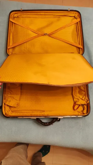 Maleta vintage cuero marrón