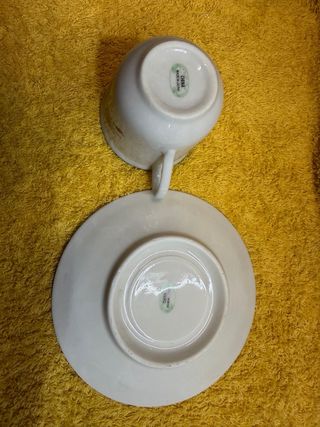 Juego de café de porcelana con rosas