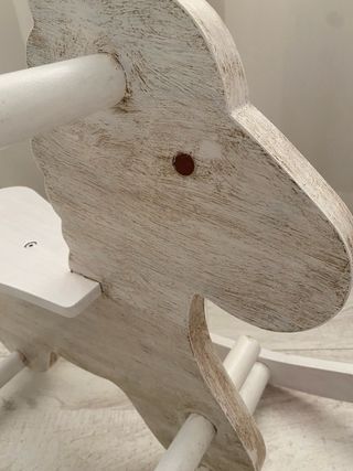 Caballito Mecedora Madera Blanco