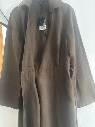 Vestido Massimo Dutti verde oliva Talla XS