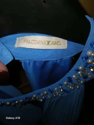 Abito Fracomina Blu Stile Impero Elegante