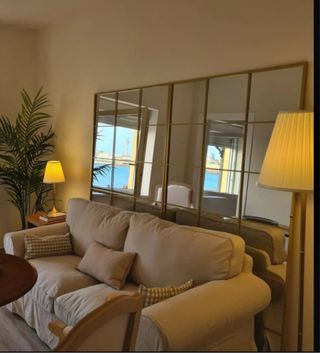 Espejo Ventana Dorado 180cm