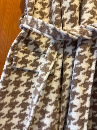 Gabardina sin manga houndstooth