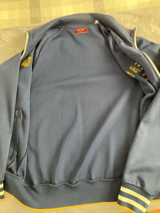 Chaqueta deportiva Ra-Re azul y dorada