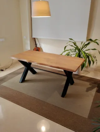 Mesa madera maciza natural 180x85