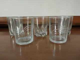 5 vasos de cristal