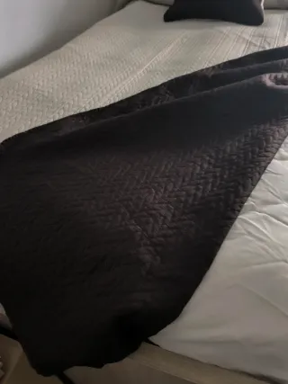 Colcha Cama 90cm Reversible Beige/Marrón