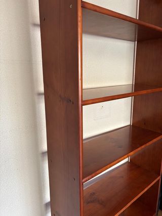 5 Estanterías de madera marrón Color cerezo