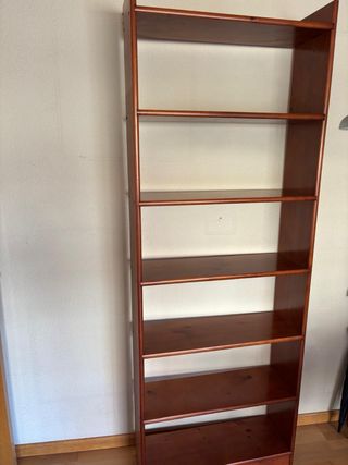 5 Estanterías de madera marrón Color cerezo