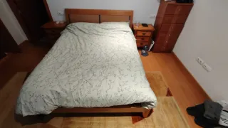 Cama matrimonio + 3 muebles madera