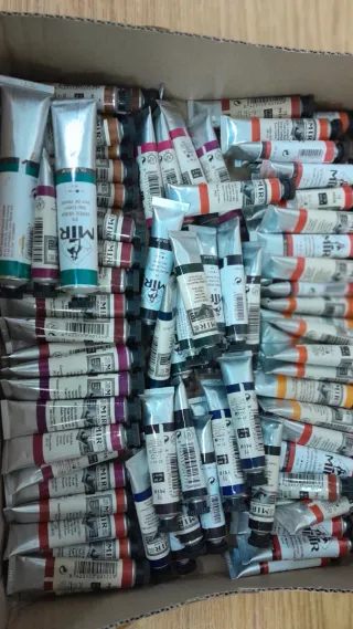 200 tubos óleo MIR 20Gr Colores Varios