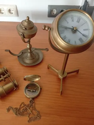 Lote objetos decorativos de bronce