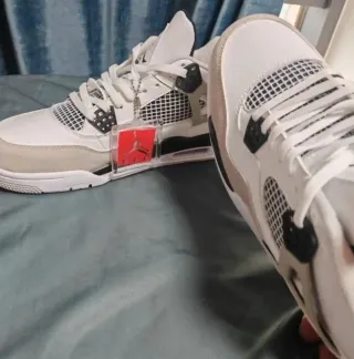 Jordan 4 Beige/Bianco Taglia 45