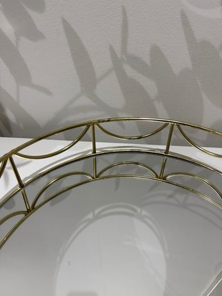 Conjunto decorativo con bandeja espejo + jarrones