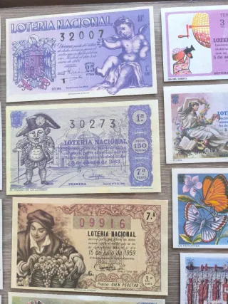 Lote 22 Reproducciones Billetes Lotería Nacional