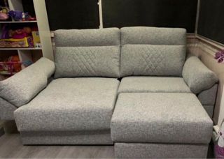 Sofá Cama Gris Tela