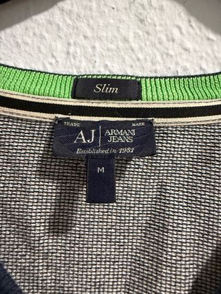 Armani Jeans Jersey V-Neck Gris Azul