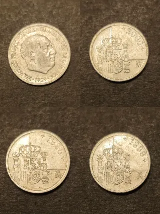 Lote 14 monedas españolas