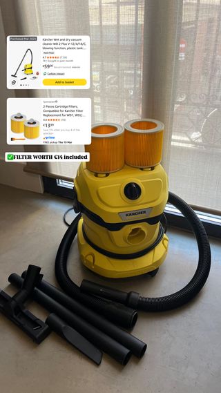 Aspirador Kärcher WD2 Plus Seco/Húmedo