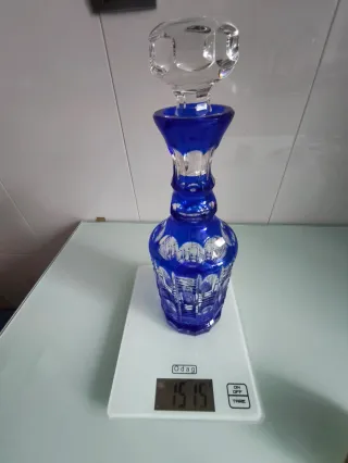 Hermosísima Licorera Cristal Bohemia Azul