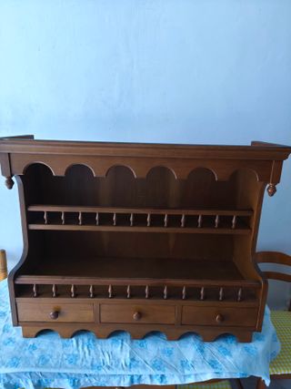 Estantería de madera para pared cocina