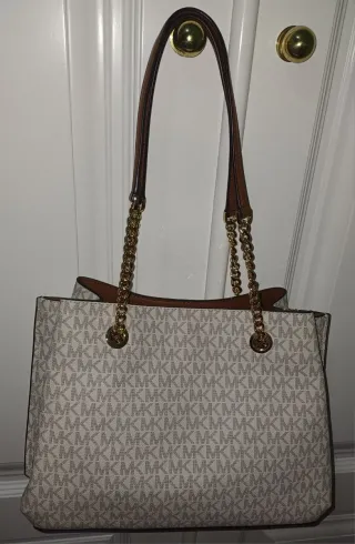 Bolso Michael Kors Blanco y Marrón