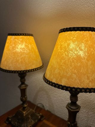 Juego de 2 lámparas de mesa beige