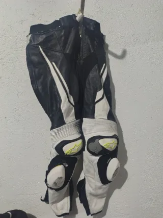 Traje Moto Alpinestars Negro/Blanco