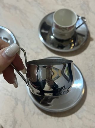 Set tazzine da caffè vintage in porcellana+base