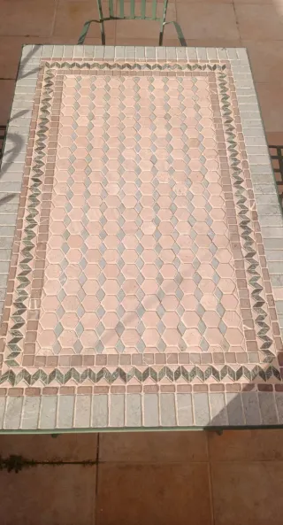 Conjunto mesa y sillas exterior mosaico