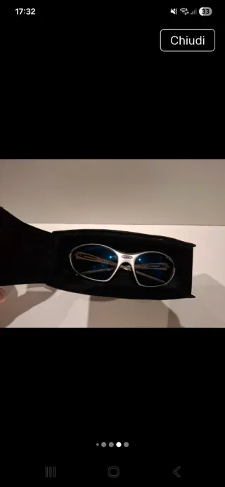 Occhiali da sole argento e blu