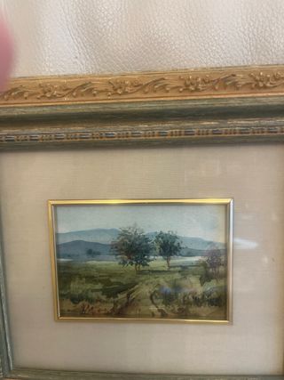 Pintura de paisaje acuarela cuatro cuadros