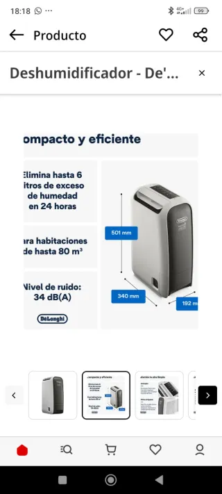 Deshumidificador DeLonghi