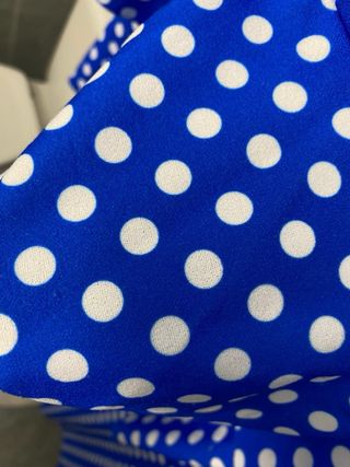 Traje Flamenca Azul Lunares