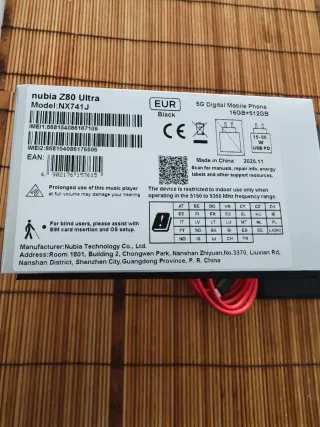 Nubia Z80 Ultra, 16/512 Gb, SD 8 Elite Gen 5