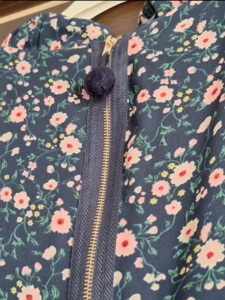 Abito elegante blu scuro Twinset fantasia floreale