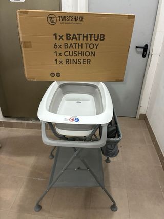Bañera para bebé Twitshake con soporte plegable