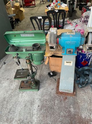 Taladro y esmeriladora
