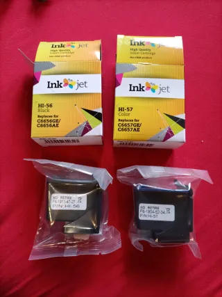 Cartuchos tinta .HI-57 Color & HI-56 Black Ink Car