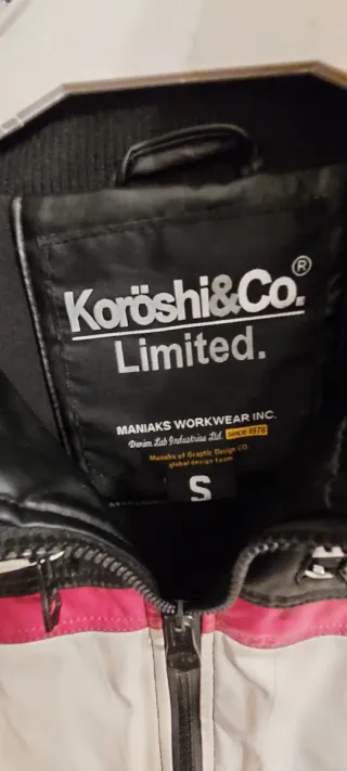 Chaqueta estilo motero tricolor