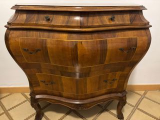 Cómoda antigua madera maciza estilo francés bombé