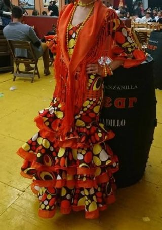 Traje Flamenca Estampado Talla Única