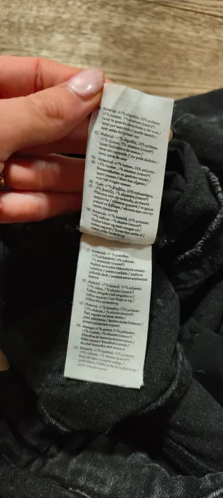 Salopette in jeans nera da bambina Pepperts