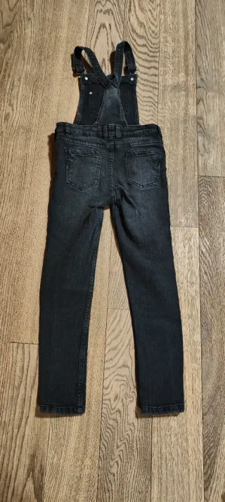 Salopette in jeans nera da bambina Pepperts