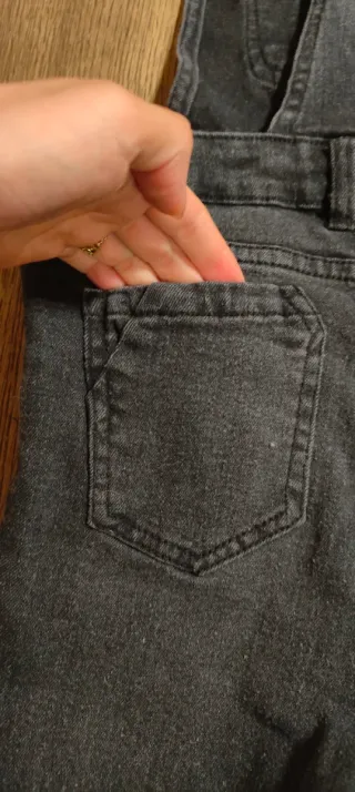 Salopette in jeans nera da bambina Pepperts