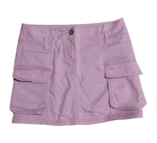 Minigonna cargo viola