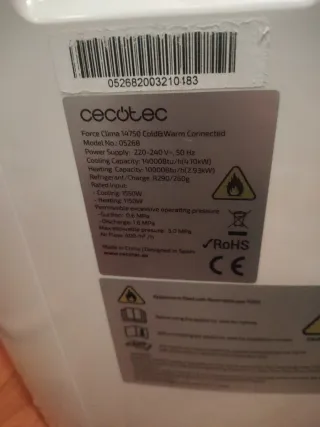 Cecotec Force Clima 14750 (Frio/calor)14000/10000