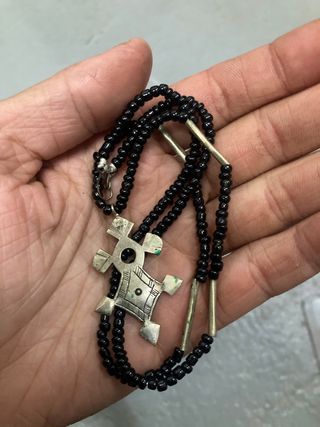 Collar Marroquí Negro y Plateado