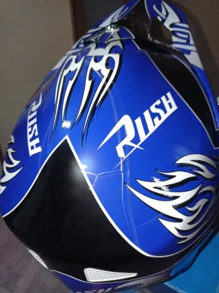 Casco Cross Azul y Negro