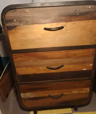 Cajonera Teca 3 Cajones Pilma